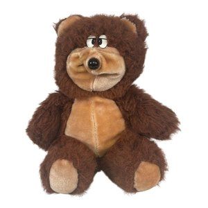 Vintage Atlanta Novelty Gerber Brown Teddy Bear Stuffed Animal 14" Silly Face